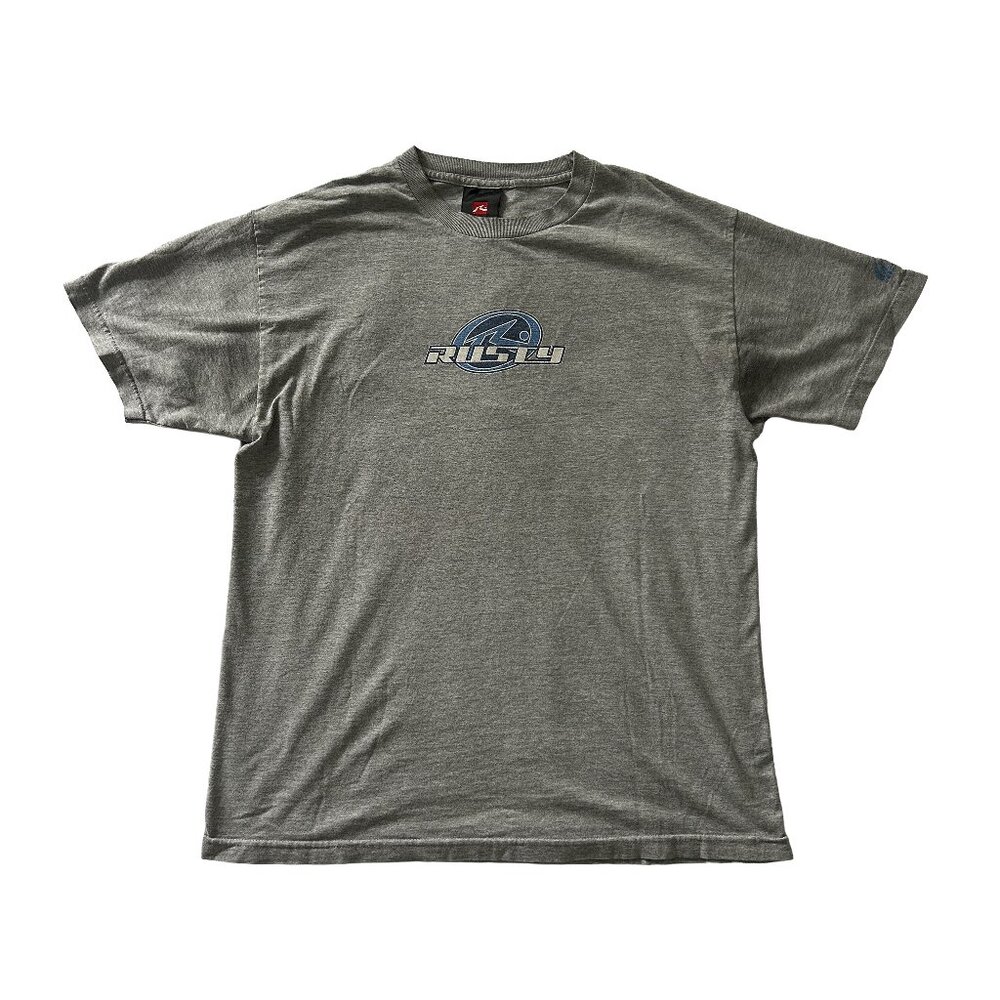 Vintage Y2K Rusty Surf T-Shirt Large Faded Graphic Tee